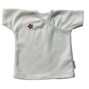 American Girl 18” Doll Spa Deluxe White Terry Cloth Red Star Robe Cape Retired